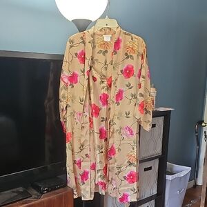 Floral Night Gown And Robe Set